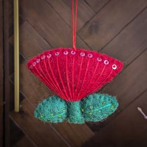 Ethical Gifts Christmas Collection: Christmas Decor - Pashom Felt Pōhutukawa Flower (Limited Edition)