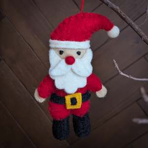 Ethical Gifts Christmas Collection: Christmas Decor - Pashom Felt Santa (Limited Edition)