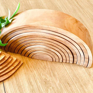 Blocks And Construction: Wooden Rainbow Arch Set - Large