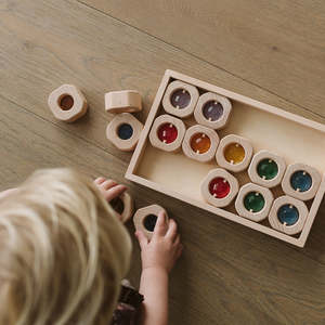 Blocks And Construction: Bitcoin Window Rainbow Block Set - 15 pieces