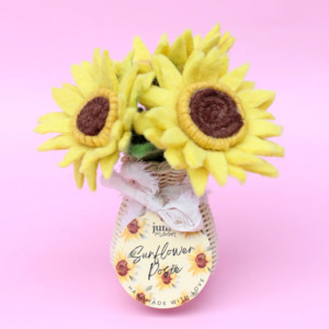 Educational Toys And Resources: Juni Moon | Rattan Vase with Flowers - Sunflower Set