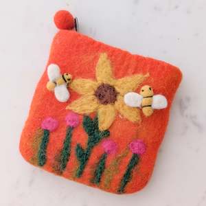 Latest Arrivals: Felt Purse - Sunflower Solstice