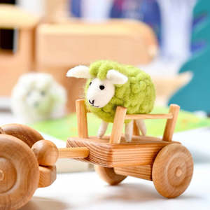 Animal Play: Tara Treasures | Felt Animal - Green Sheep