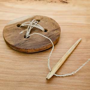 Montessori Inspired Toys: Wooden Button Threading Set