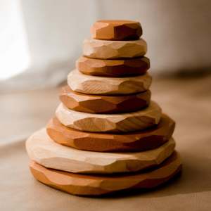 Montessori Inspired Toys: Qtoys | Two Tone Stacking Stones