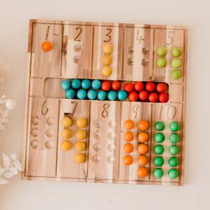 Fine Motor: Qtoys | Natural Counting Board & Ball Set