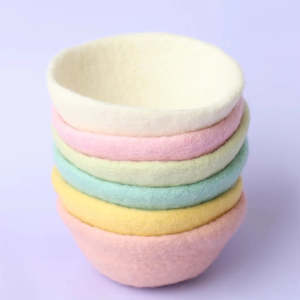 Pastel Felt Sorting Bowls