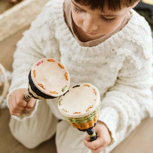 Woven Shaker - Coloured Caxixi