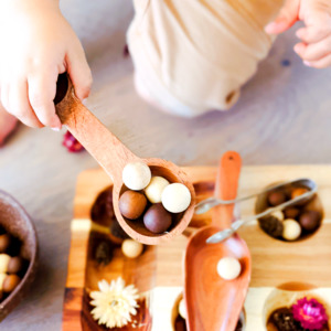 Wooden Double Ended Scoop