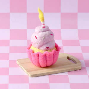 Play Food: Tara Treasures | Felt Food - Giant Cupcake with Candle