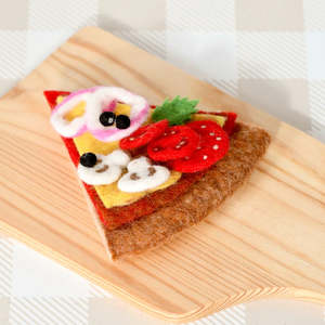 Play Food: Tara Treasures | Felt Food - Pizza Slice (Mushroom)