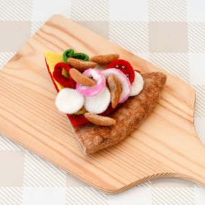 Tara Treasures | Felt Food - Pizza Slice (BBQ Chicken)