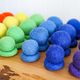 Rainbow Felt Balls and Rings Set - 56 pieces
