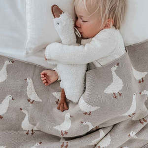 Bengali: Heirloom Baby Blanket - Goose