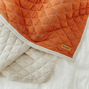 Reversible Quilt | Playmat - Rust & Oatmeal
