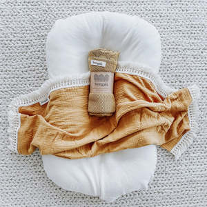 Bengali: Muslin Fringe Swaddle - Tuscan Sun