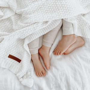Organic Cotton Knit Tassel Blanket