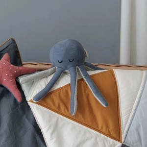 Rattles And Teethers: Fabelab | Organic Cotton Octopus with Rattle (2 colours)