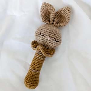 Patti Oslo Organic Cotton Rattle with Bell | Beti Bunny