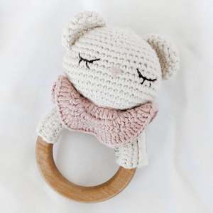 Patti Oslo Natural Teething Ring with Bell | Teddy