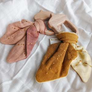 Rattles And Teethers: Natural Wooden and Organic Cotton Teether