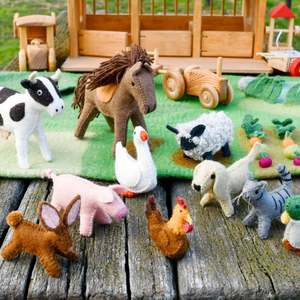 Tara Treasures | Felt Farm Animal Toys - Individual