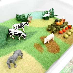 Tara Treasures | Felt Mat - Farmyard Playscape (Small)
