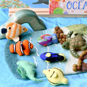 Tara Treasures | Felt Animals - Coral Reef Fish Set
