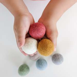 Earth Felt Balls - Medium (Set of 7)