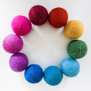 Rainbow Felt Balls | Large (Set of 10)