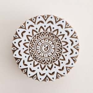 Wooden Printing Blocks - Yin Yang Mandala (Extra Large)
