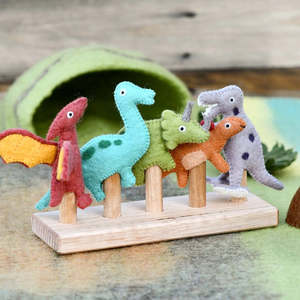 Tara Treasures | Finger Puppet Set - Dinosaurs
