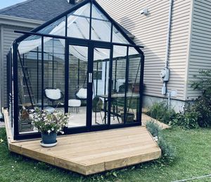 Fairway Obsidian Haven Glasshouse 10x14ft (Deluxe, ROCK SOLID) 4mm tempered glass