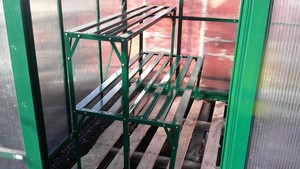 2 Tier Ladder-shape rust free staging sheliving