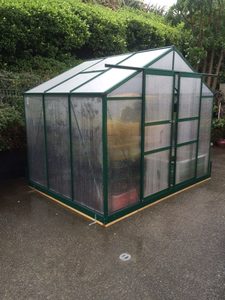 Products: Greenhouse 8.3×6.26ft + Shelvings +Autovents