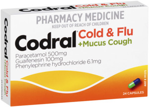 Cough And Cold: CODRAL Cold & Flu + Mucus Cough 24 Capsules