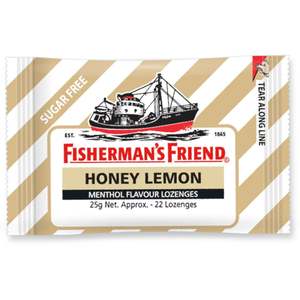 Cough And Cold: FISHERMAN'S FRIEND Honey and Lemon - Menthol Flavour Lozenges 25g
