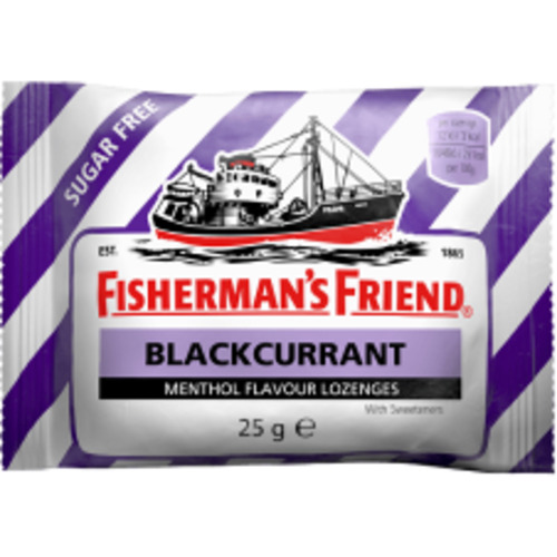 Cough And Cold: FISHERMAN'S FRIEND Blackcurrent - Blackcurrent Flavour Mentol Lozenges 25g