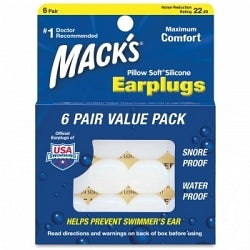 Ear Care: MACKS Ear Plugs Silicone 6 pairs