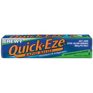Digestive Care: QUICK EZE CHEWY'S TABS Peppermint - 3 packs of 8