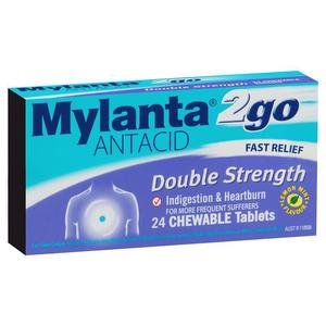 Digestive Care: MYLANTA 2Go Double Strength Tabs 24