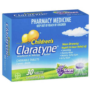 Allergies And Sinus Care: CLARATYNE Child Chew Grape 30 tablets