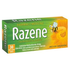 Allergies And Sinus Care: RAZENE 30 tablets
