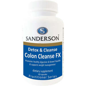 Health Supplements: SANDERSON Colon Cleanse FX 60 Capsules