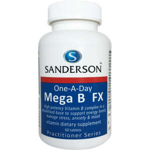 Health Supplements: SANDERSON 1-a-day Mega B FX 60 Tablets