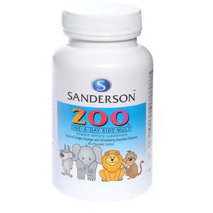 Health Supplements: SANDERSON Zoo Kids Multi-Vitamin 90 Chewable Tablets