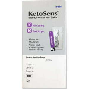 KetoSens Blood and Ketone Test Strips - 10 pack