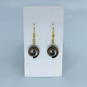 Giftsforher: Te Maia Wooden Koru Small Drop Earrings