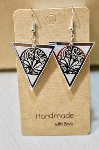 Giftsforher: Silver Triangle Drop Earrings