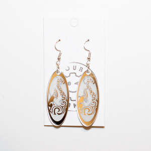 Silver Matau Drop Earrings